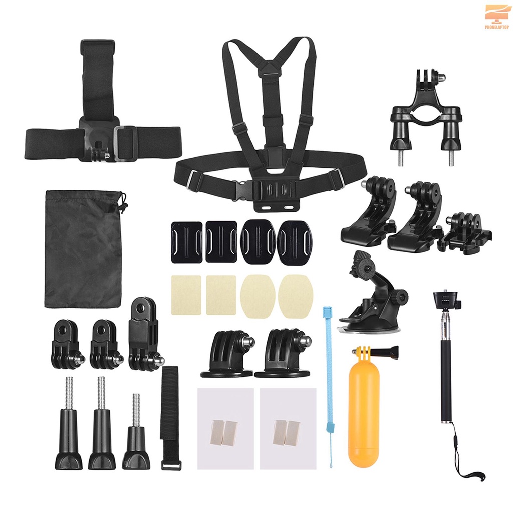 Andoer 37-In-1 Basic Common Action Camera Accessories Kit for GoPro hero 7/6/5/4 SJCAM /YI Outdoor Sports Camera Accessories Set