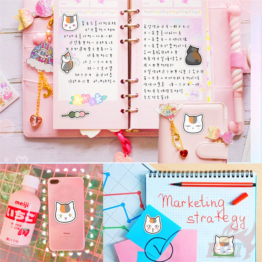 Bộ 40 miếng dán trang trí album hình anime Natsume Takashi Madara DIY