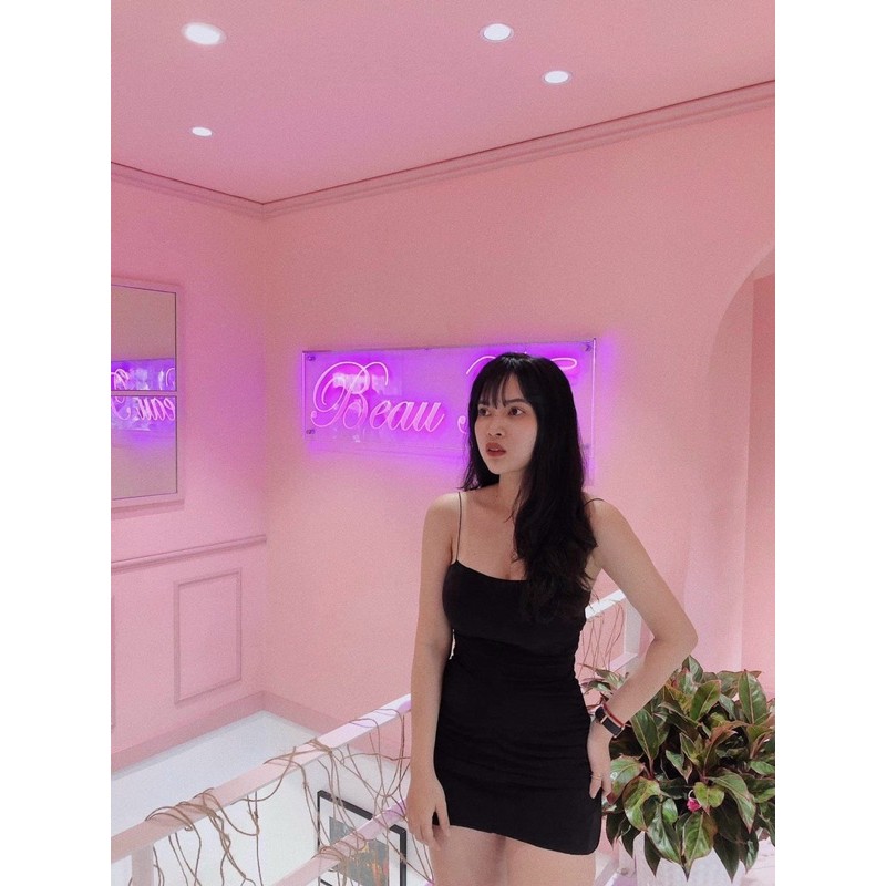 Đầm dây đan lưng ( thun bozip ) - Carotshop