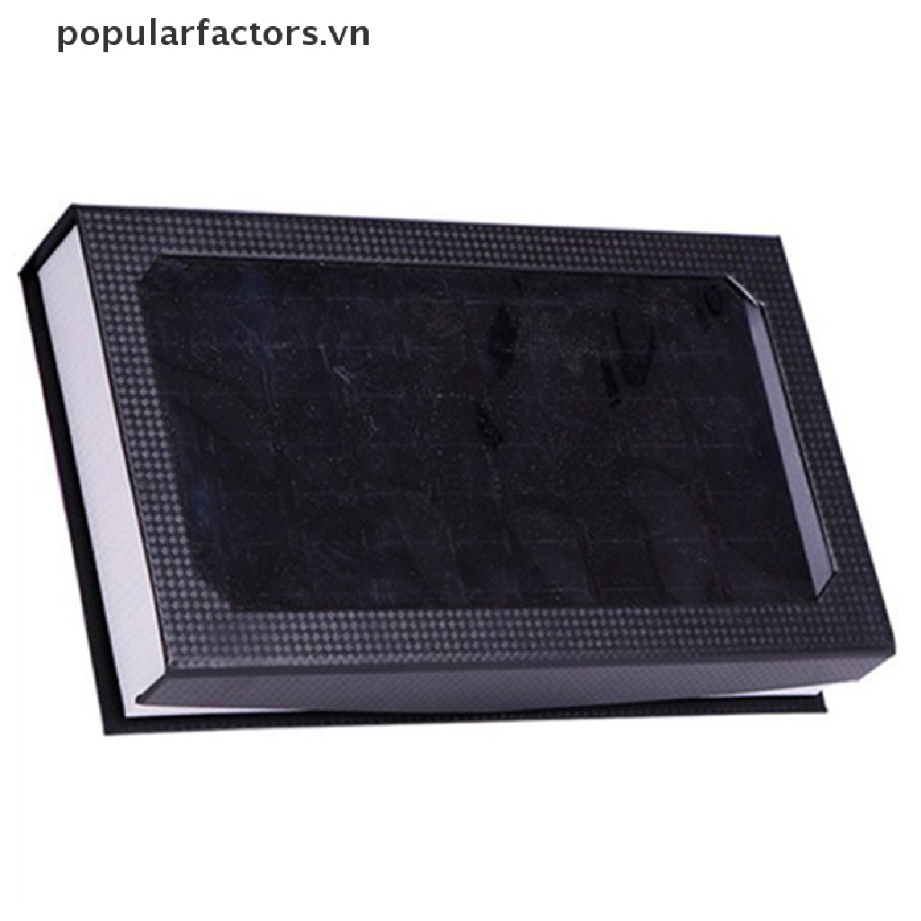 Hộp Đựng Nhẫn 72 Lỗ Hình Chữ Nhật Giá Đỡ