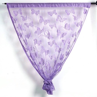Rèm cửa hình bướm màu tím