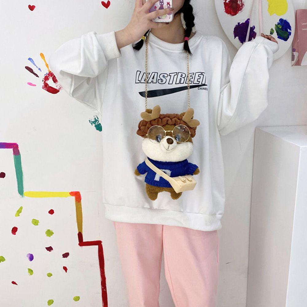 Túi Đeo Vai Hình Chú Chó Shiba Inu Nhồi Bông Dễ Thương Cho Bé Gái