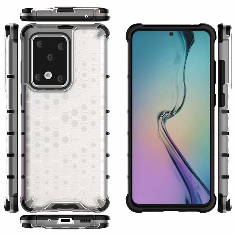 SAMSUNG Ốp Lưng Nhựa Cứng Trong Suốt Họa Tiết Tổ Ong Cho Samsung Galaxy S20 S20 Plus S20 Ultra S20Plus S20Ultra 6.2 "6.7" 6.9 "
