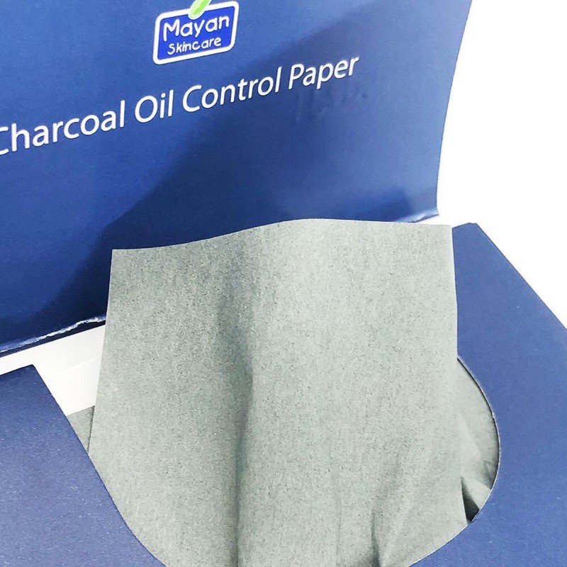 Giấy Thấm Dầu Than Hoạt Tính Mayan Charcoal Oil Control Paper 100 PCS