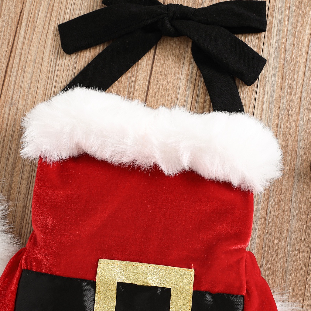 Áo liền quần BCBL không tay phong cách giáng sinh cho bé gái