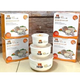 Bộ 3 bát sứ ferroli cao cấp