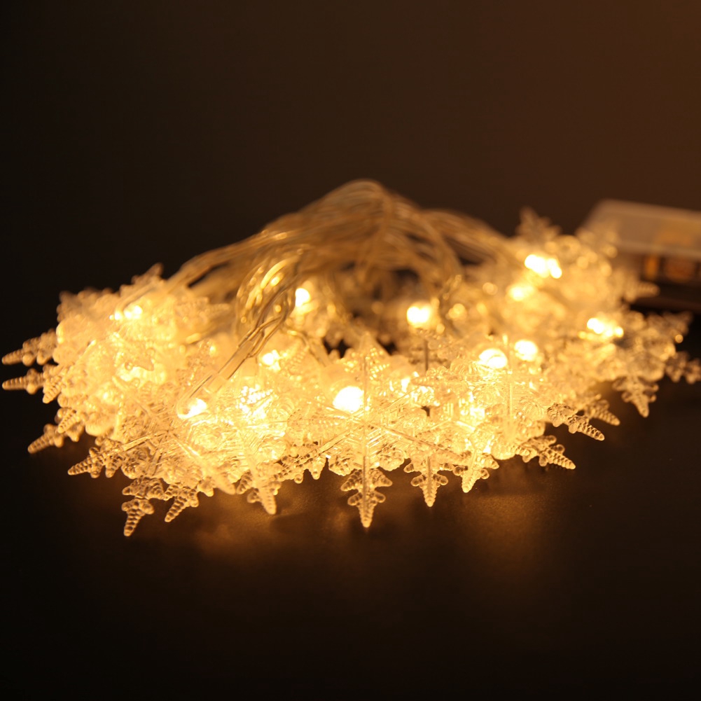 Đèn led dây 2m hình bông tuyết xinh xắn trang trí giáng sinh