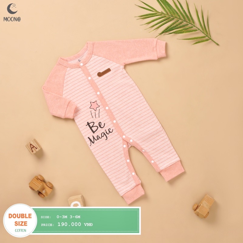 Body cho bé sơ sinh MOON Be Magic Body nỉ bé mặc đông ấm size 0-6 tháng