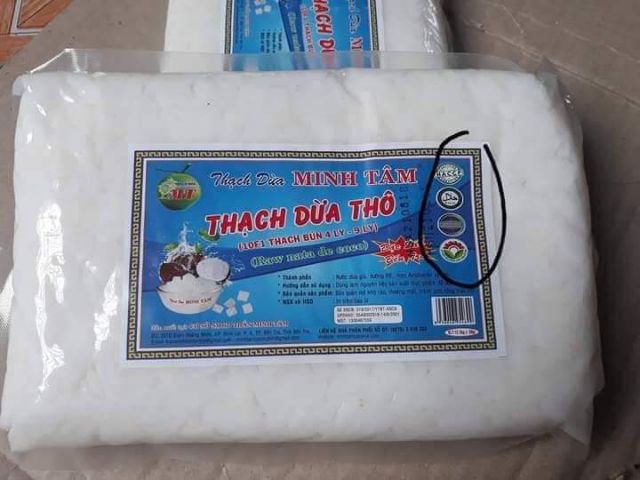 5kg Thạch dừa thô Minh Tâm loại 1 _tặng kèm hương vải (date mới )