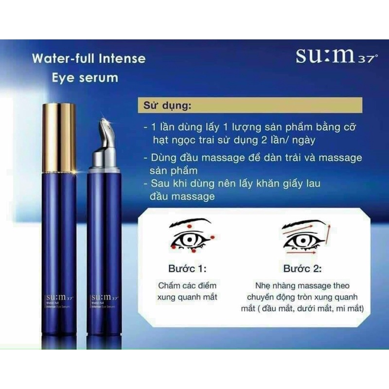 Tinh chất dưỡng mắt Su:m 37 tách set 20ml