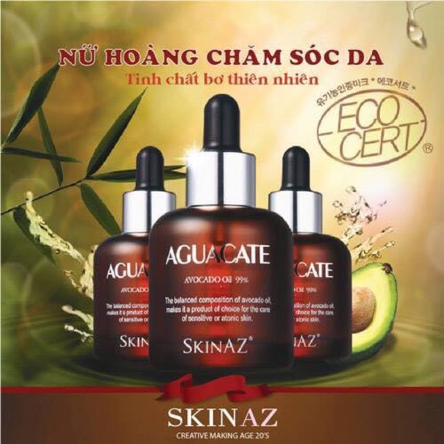 [CHÍNH HÃNG ] TINH CHẤT BƠ SKINAZ AGUACATE