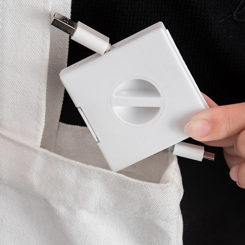 Giá Đỡ Điện Thoại/Dây Cáp Sạc Hình Vuông Bằng Nhựa Đa Năng Có Thể Tái Sử Dụng