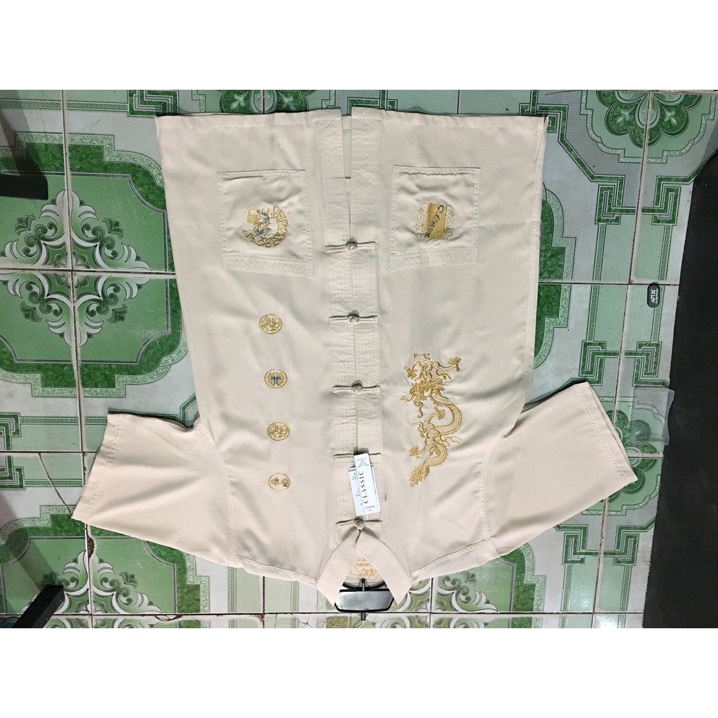 ÁO SOMI NAM TRUNG NIÊN THÊU RỒNG PHƯỢNG