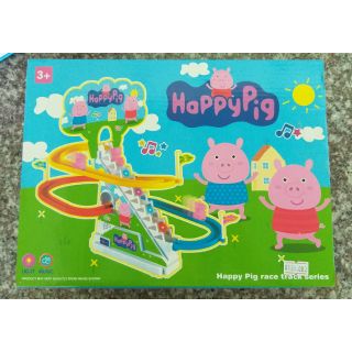 Bộ heo Peppa leo cầu thang máng trượt