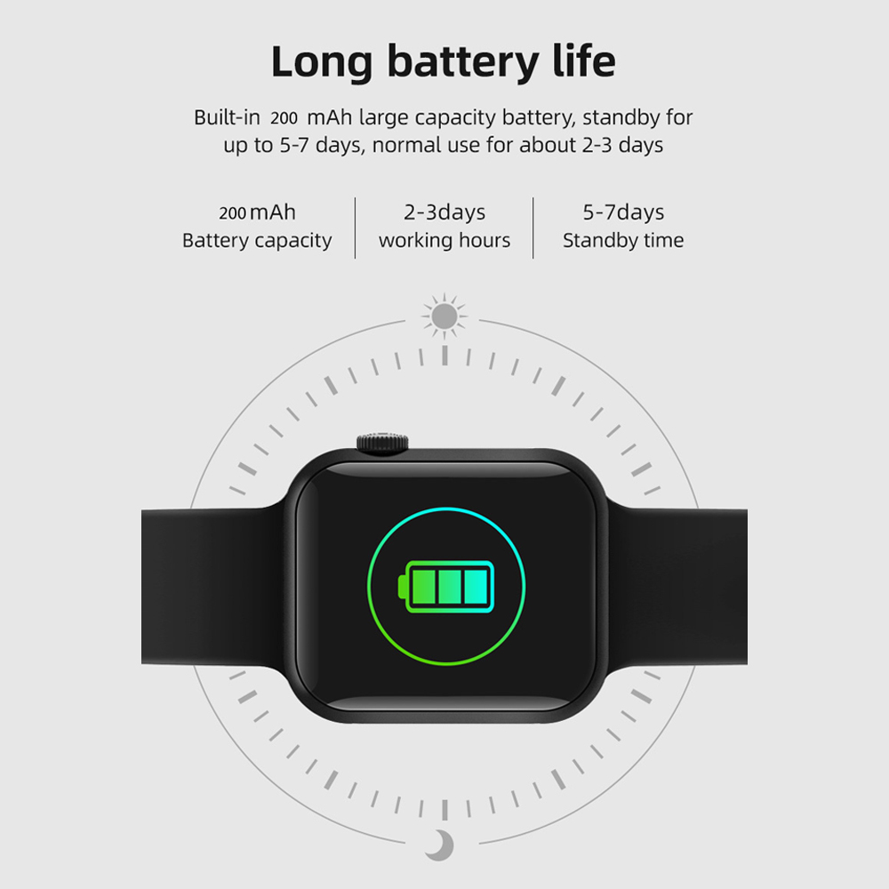 T500 Đồng hồ thông minh Bluetooth Call 44mm Smart Watch Heart Rate Monitor Blood Pressure Applicable for IOS Android