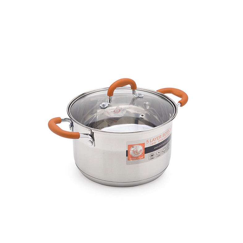 Bộ nồi Inox Smartcook 3 chiếc cỡ 16cm, 20cm, 24cm - SM3334, 2353334, inox cao cấp 5 đáy dày dặn