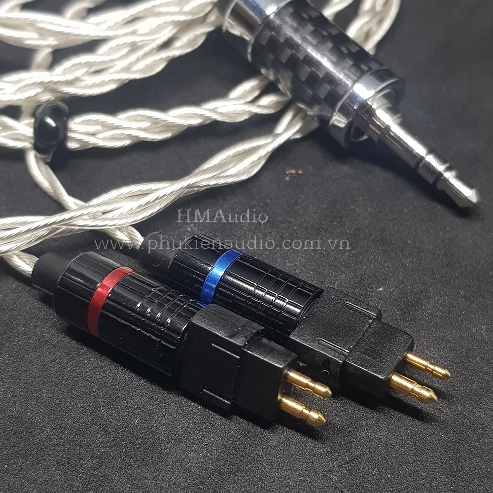 Dây tai nghe đồng mạ bạc OFC 1.2mm tết 4 - Sennheiser HD650 HD600 HD660s HD25