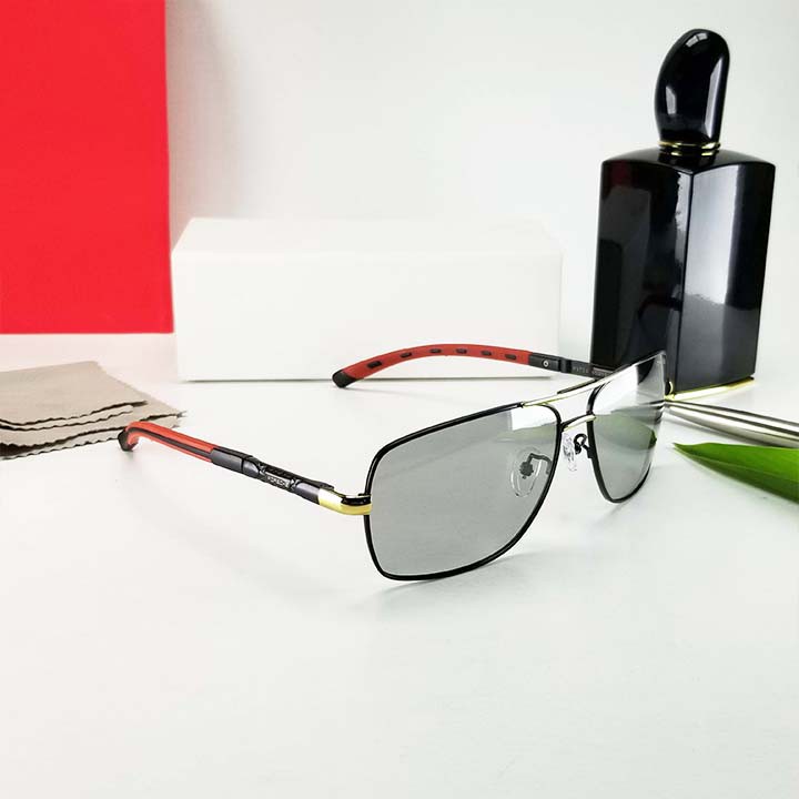 Kính nam đổi màu mắt vuông càng đỏ