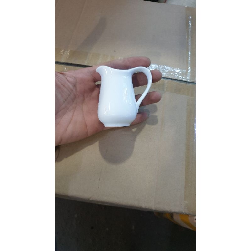 Bình rót sữa, ly rót sữa sứ trắng bình rót mật ong, siro, tiệc trà milk jar 35ml 75ml 100ml