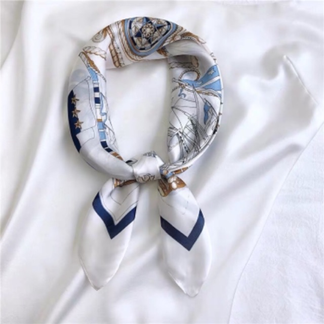 Khăn lụa vuông 70x70 turban quàng cổ,áo khăn yếm bandana thời trang đội đầu - Maben