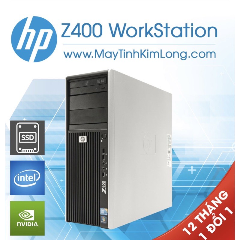 Xác Máy Trạm Workstation Z400 1CPU sk1366 - LNew 95~ Tặng Kèm Windows BQ &amp; Cáp