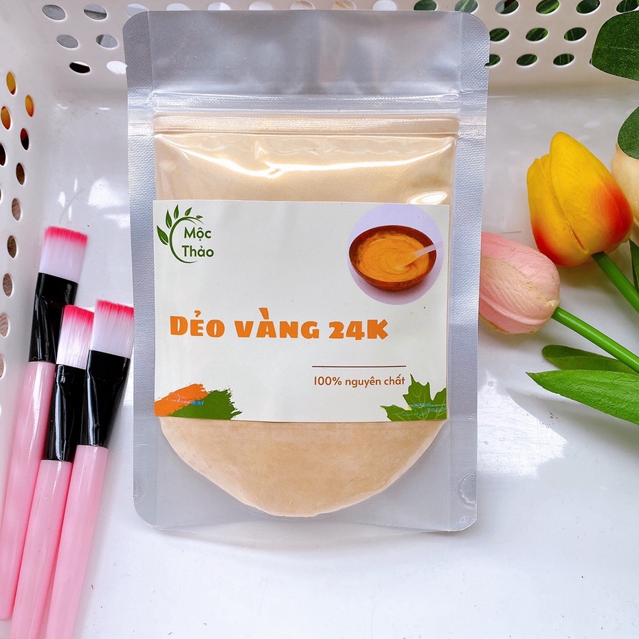 Bột Mặt Nạ Dẻo Vàng 24K Collagen Trắng Da, Mờ Thâm Nám, Tăng Đàn Hồi Da