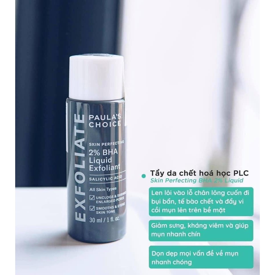 Dung dịch loại bỏ tế bào chết Paula’s Choice Skin Perfecting 2% BHA Liquid Exfoliant 30 ml