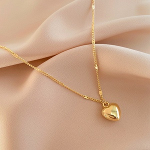 Dây Chuyền Xi Bạc Mặt Trái Tim Phong Cách Cổ Điển Hàn Quốc Cho Nữ