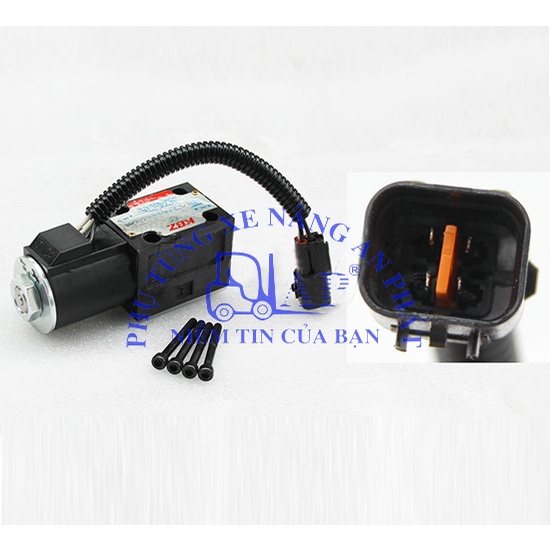 Van diện từ hộp số 24V xe nâng komatsu trục đai cố định FD35~50A-7/-8,FG35~50A-7/-8