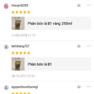 Phân bón lá HVP Vitamin B1 250ml