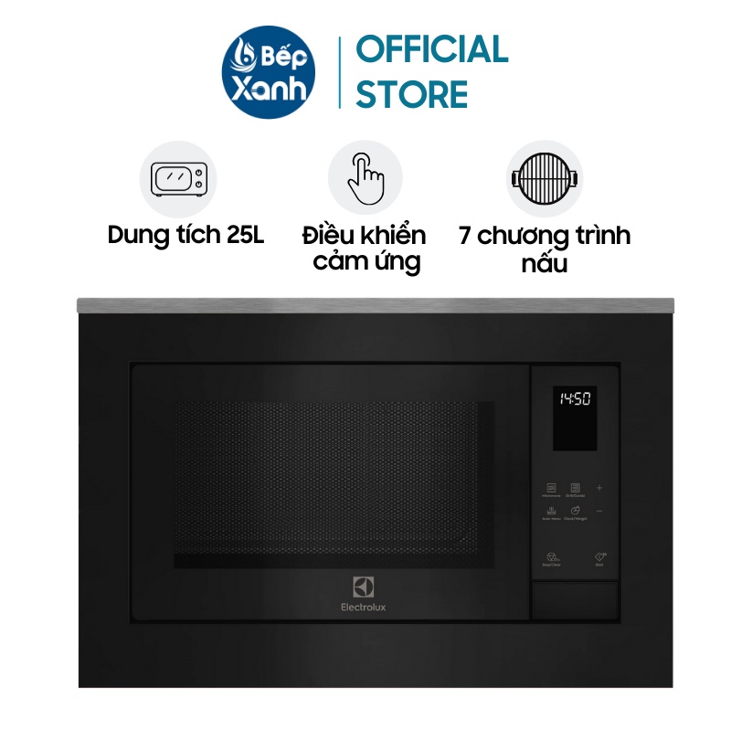 [FREESHIP HCM] Lò Vi Sóng Âm Tủ Kết Hợp Nướng Electrolux EMSB25XG - 7 Chương Trình Nấu