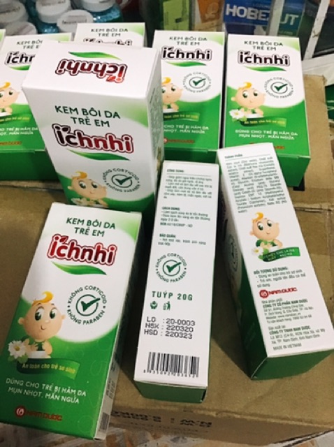 Kem Bôi Da Trẻ Em Ích Nhi ⚡FOLLOW Shop Giảm [5%]⚡ Kem Bôi Da Trẻ Em Ích Nhi Đánh Bay Rôm Sảy Và Bé Hết Hăm Tuýp 20Gr