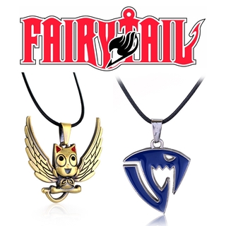 vòng cổ Da Mặt Kim Loại Khắc Chữ Fairy Tail Cho Nam Và Nữ
