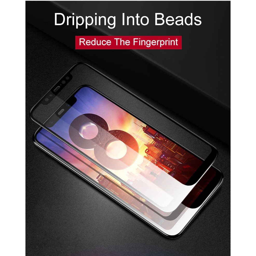 Miếng dán 5D Full màn cho Xiaomi Mi8 - Đen