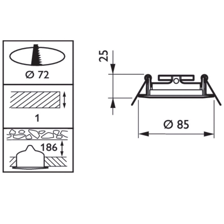 Choá đèn âm Trần QBS024 gắn bóng GU10 hoặc Mr16 [Philips chính hãng]