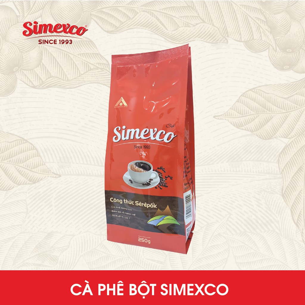 Cà phê bột Simexco - Cà phê nguyên chất rang xay theo công thức Serepok 250gr