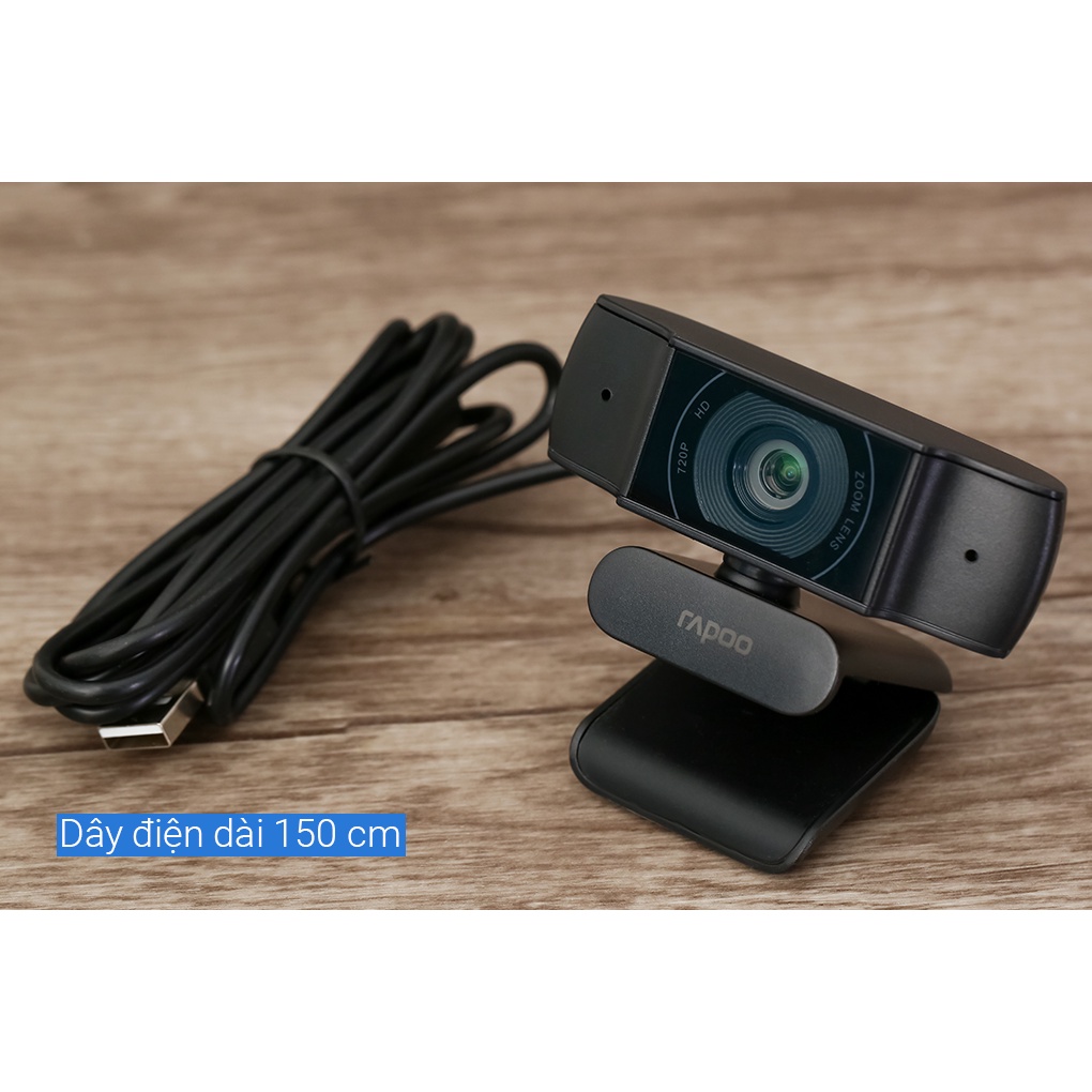 [Mã ELHAMS5 giảm 6% đơn 300K] Webcam RAPOO C200 720P - Hàng Chính Hãng - Tích Hợp Mic Học Online
