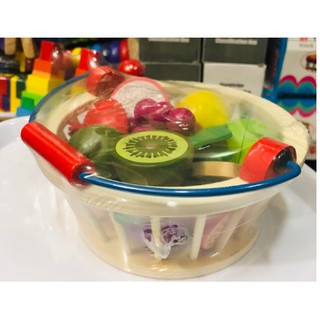 Giỏ rau củ quả cắt gỗ