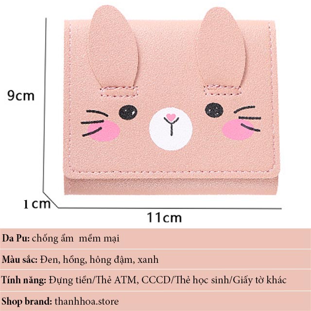 Ví nữ mini cao cấp ngắn cute nhỏ gọn bỏ túi thời trang dễ thương giá rẻ CAT824