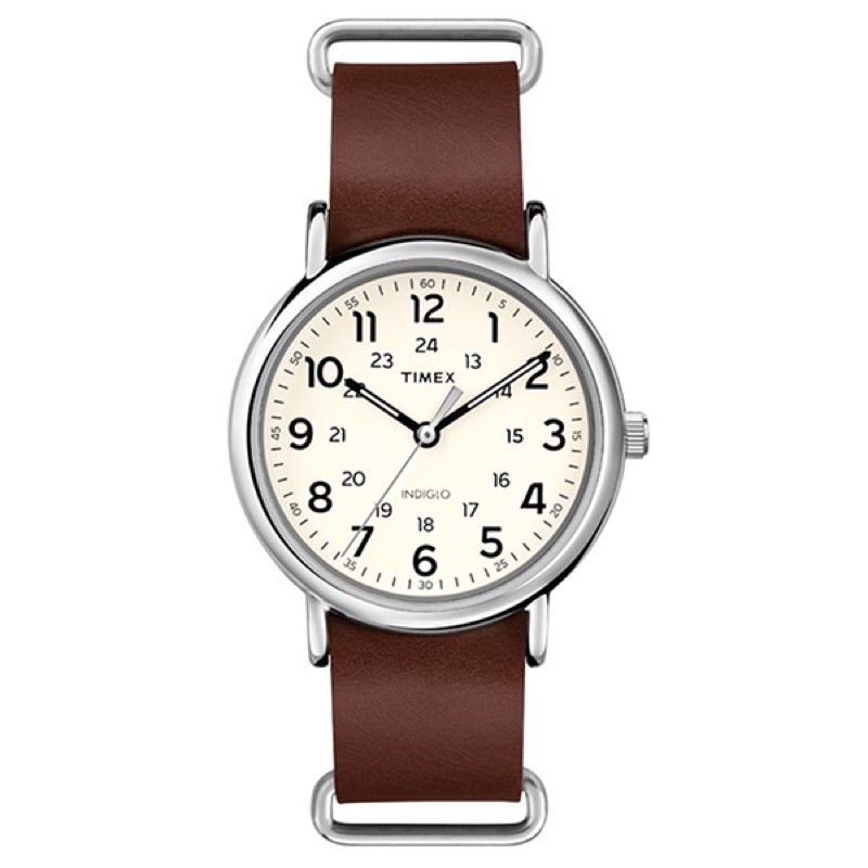 Đồng hồ Unisex Timex Weekender T2P492 - T2P495 Dây Da - Chính Hãng