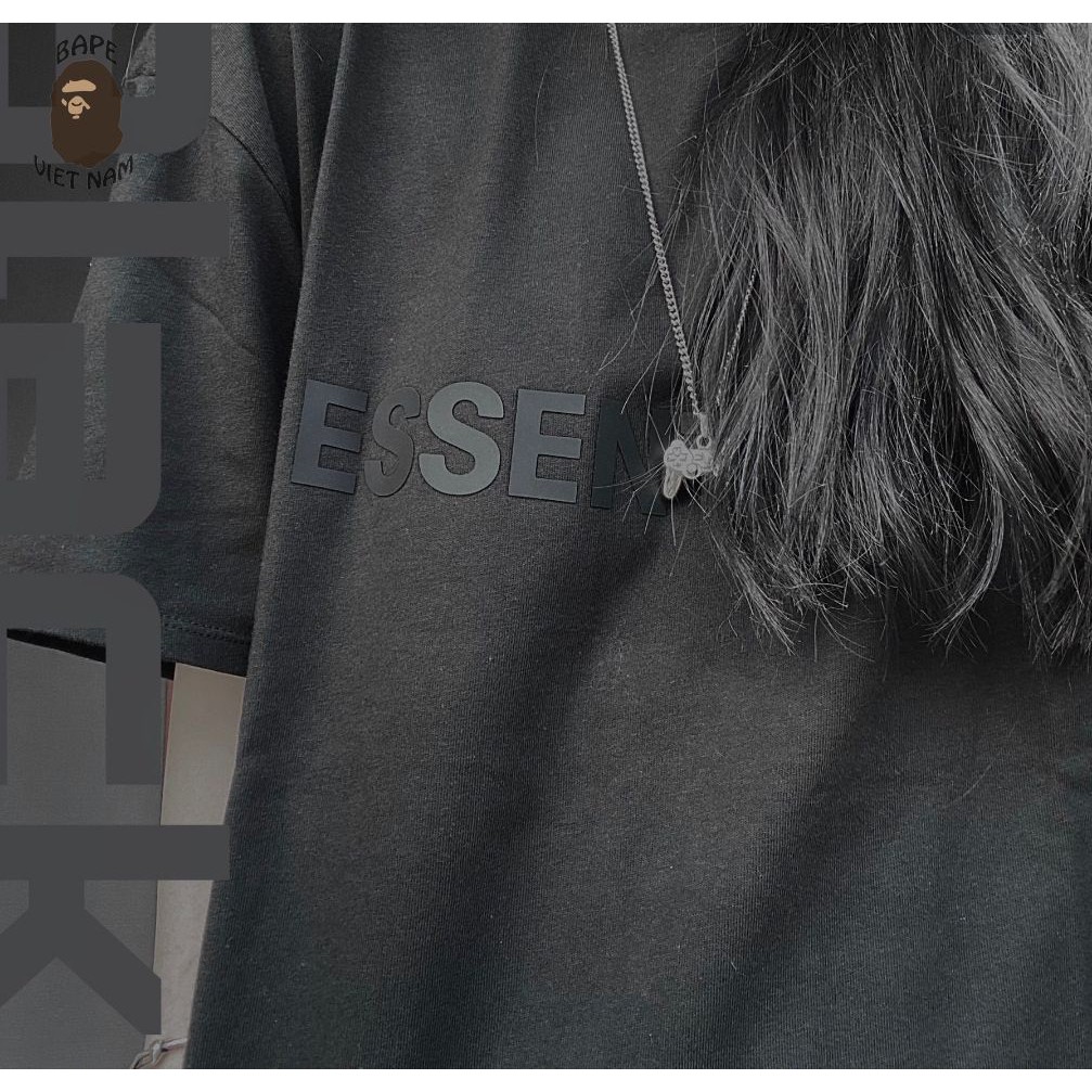 Tee Essentials 3D silicon logo, áo thun FOG logo dập nổi, áo phông FOG, tee Fear of god nhiều màu SS2021