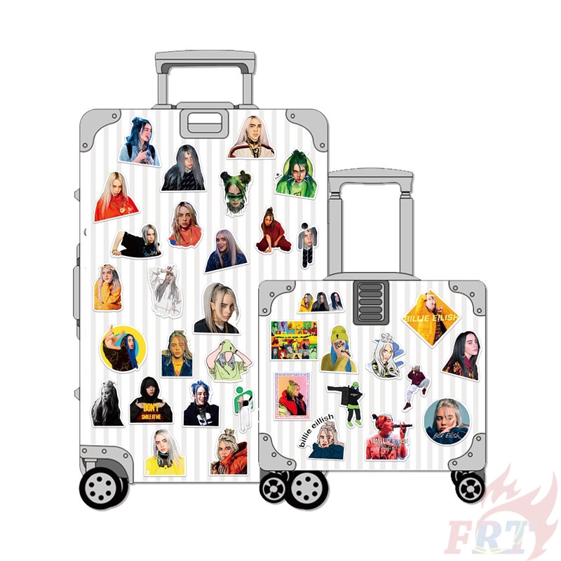 ❉ Billie Eilish Series 04 - Pop Singer Superstar Stickers ❉ 50Pcs/Set DIY Fashion Mixed Doodle Decals Stickers