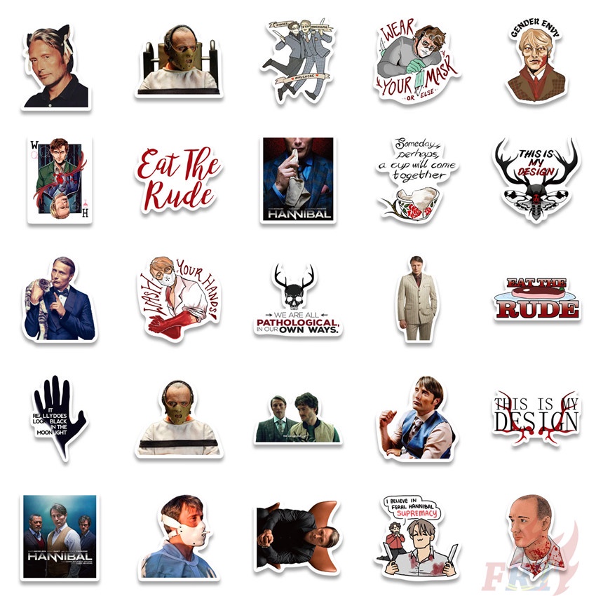 ❉ Hannibal Series 01 Hình Dán ❉ Set 50 Sticker Họa Tiết Đa Dạng Hợp Thời Trang