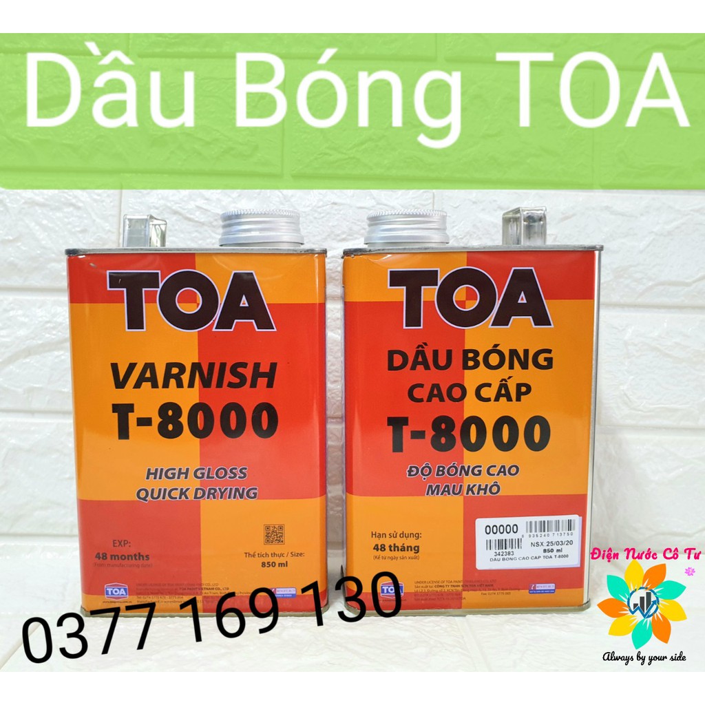 Dầu bóng gỗ nội thất cao cấp TOA Varnish T8000 850ml