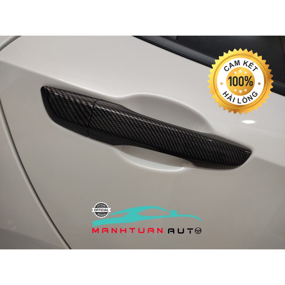 Ốp tay nắm, hõm cửa CARBON xe Honda Civic 2018 - 2019 2022 - 2023 nhựa ABS vân cacbon cao cấp