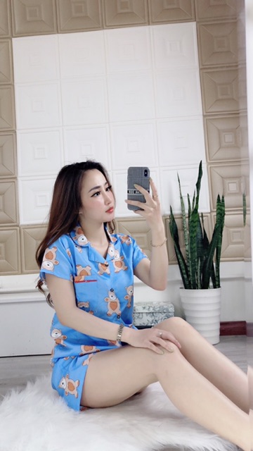 Bộ pijama nữ mặc nhà thô kate cộc đùi | BigBuy360 - bigbuy360.vn
