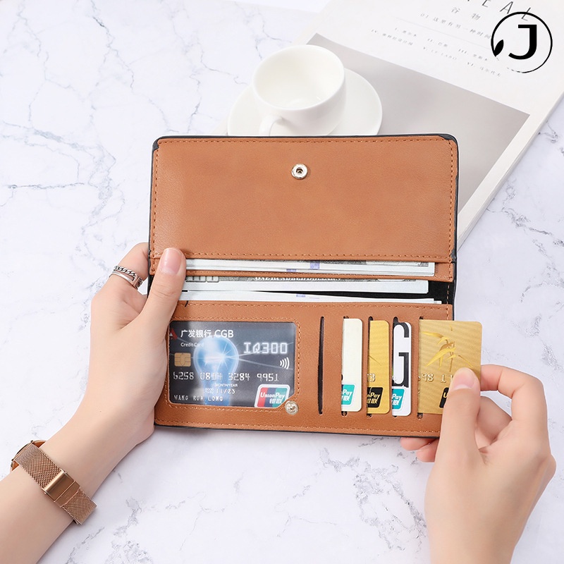 Ví da cầm tay đựng tiền xu thời trang retro sang trọng phong cách Hàn Quốc cao cấp cho nữ