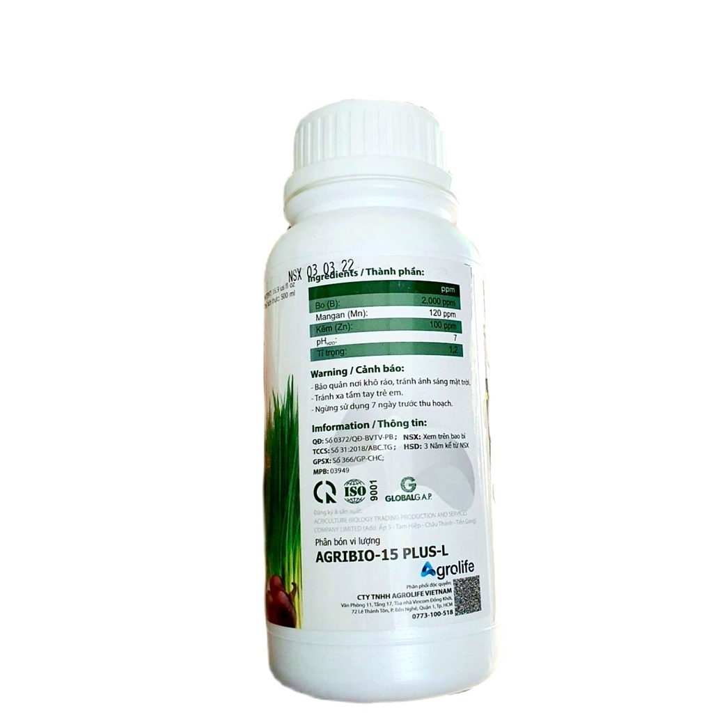 SIÊU DƯỠNG HÀNH, HẸ  Phân bón AGRIBIO - 15 PLUS-L