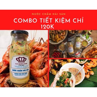 COMBO 2 CHAI NƯỚC CHẤM HẢI SẢN ỚT ĐỎ LÁ CHANH VÀ ỚT XIÊM MÙ TẠT