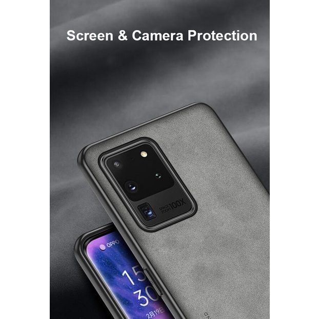 Ốp Điện Thoại Da PU Silicon Mềm Chống Sốc Bảo Vệ Camera Cho Samsung Galaxy S20 S20 FE S20 Plus S20 Ultra